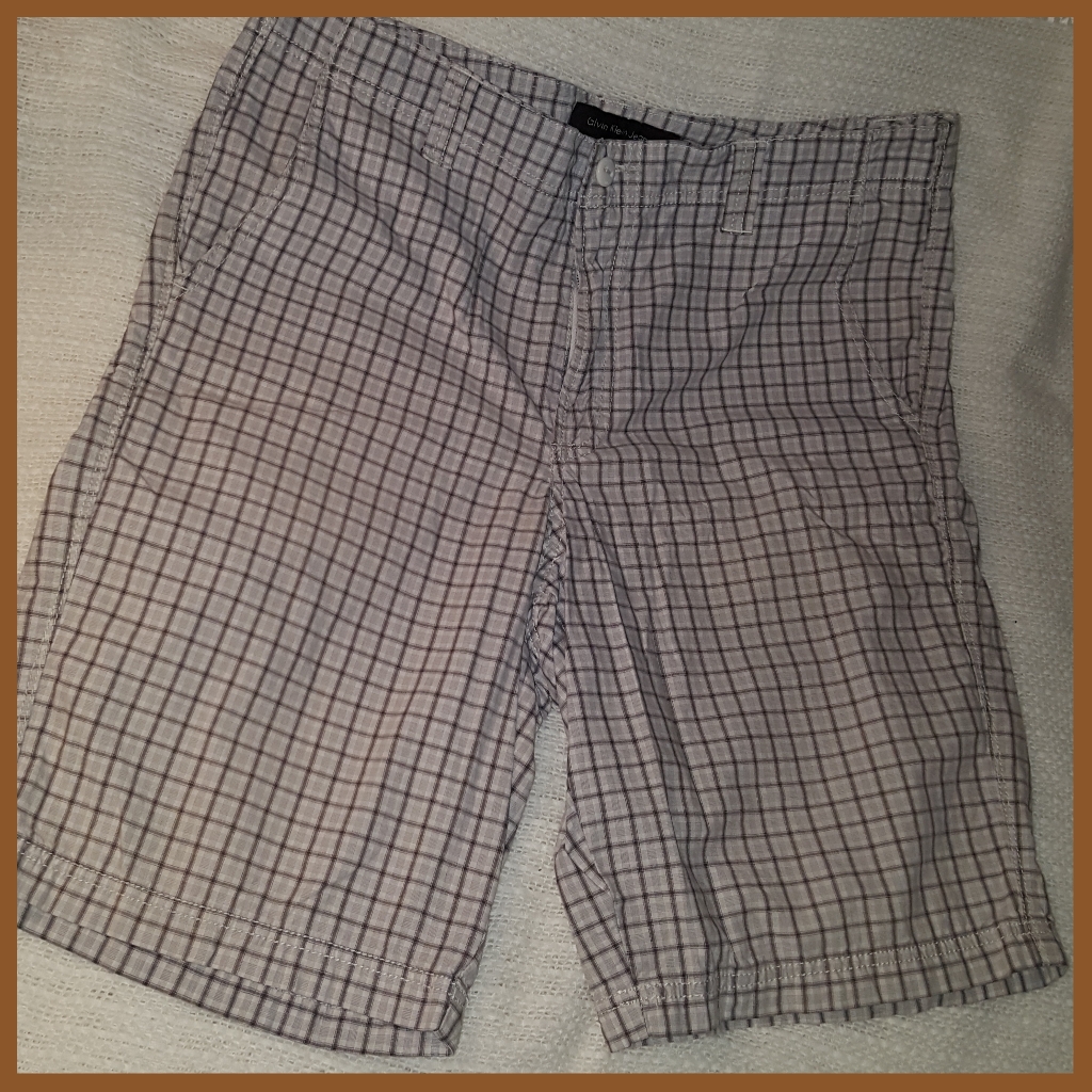 Calvin Klein Plaid Khaki Colored Shorts